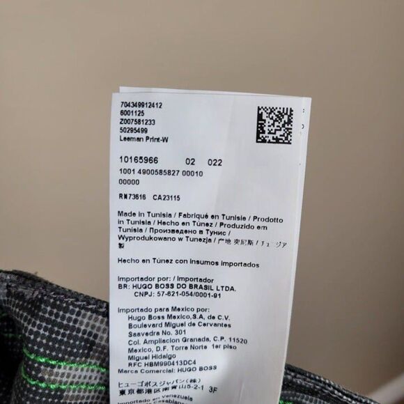 Hugo Boss Size 40 Leeman Slim Fit Digi Camo Performance Stretch Pants Black Gray - Picture 10 of 12